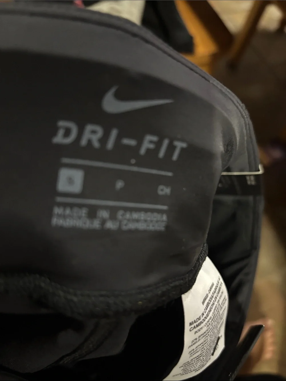 Nike Black Cropped Performance Capris with Reflective Swoosh